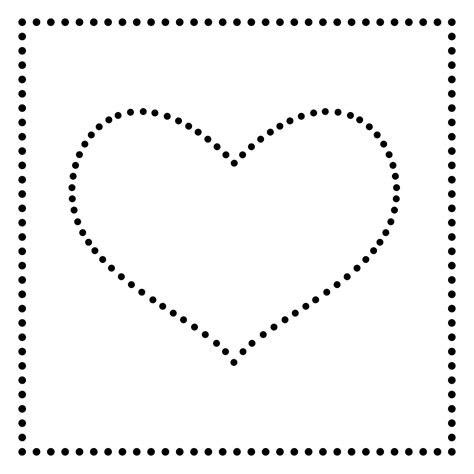 Printable Heart String Art Template